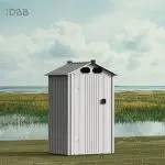 KingSuper series metal garden shed with Gable roof 4x3ft（1）