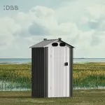 KingSuper series metal garden shed with Gable roof 4x3ft（4）