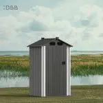 KingSuper series metal garden shed with Gable roof 4x3ft（5）
