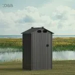 KingSuper series metal garden shed with Gable roof 4x3ft（9）
