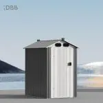 KingSuper series metal garden shed with Gable roof 4x6ft（9）
