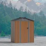 KingSuper series metal garden shed with Gable roof 5x3ft（18）