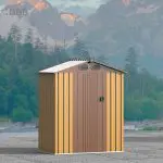 KingSuper series metal garden shed with Gable roof 5x3ft（19）