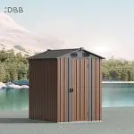 KingSuper series metal garden shed with Gable roof 5x6ft（11）