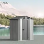 KingSuper series metal garden shed with Gable roof 5x6ft（14）