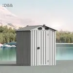 KingSuper series metal garden shed with Gable roof 5x6ft（6） 1