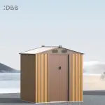 KingSuper series metal garden shed with Gable roof 6x5ft（17）