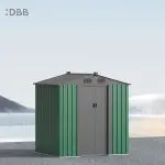 KingSuper series metal garden shed with Gable roof 6x5ft（9）