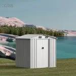 KingSuper series metal garden shed with Gable roof 6x6ft（1）