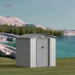 KingSuper series metal garden shed with Gable roof 6x6ft（2）