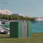 KingSuper series metal garden shed with Gable roof 6x6ft（5）