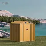 KingSuper series metal garden shed with Gable roof 6x6ft（7）
