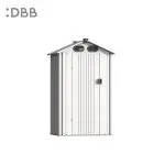 KingSuper series metal garden shed with Gable roof beige 4x4ft