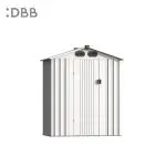 KingSuper series metal garden shed with Gable roof beige 5x3ft 1