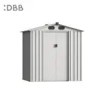 KingSuper series metal garden shed with Gable roof beige 6x4ft 2