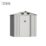 KingSuper series metal garden shed with Gable roof beige 6x6ft