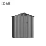 KingSuper series metal garden shed with Gable roof gray 5x3ft 1
