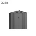 KingSuper series metal garden shed with Gable roof gray 6x4ft 1