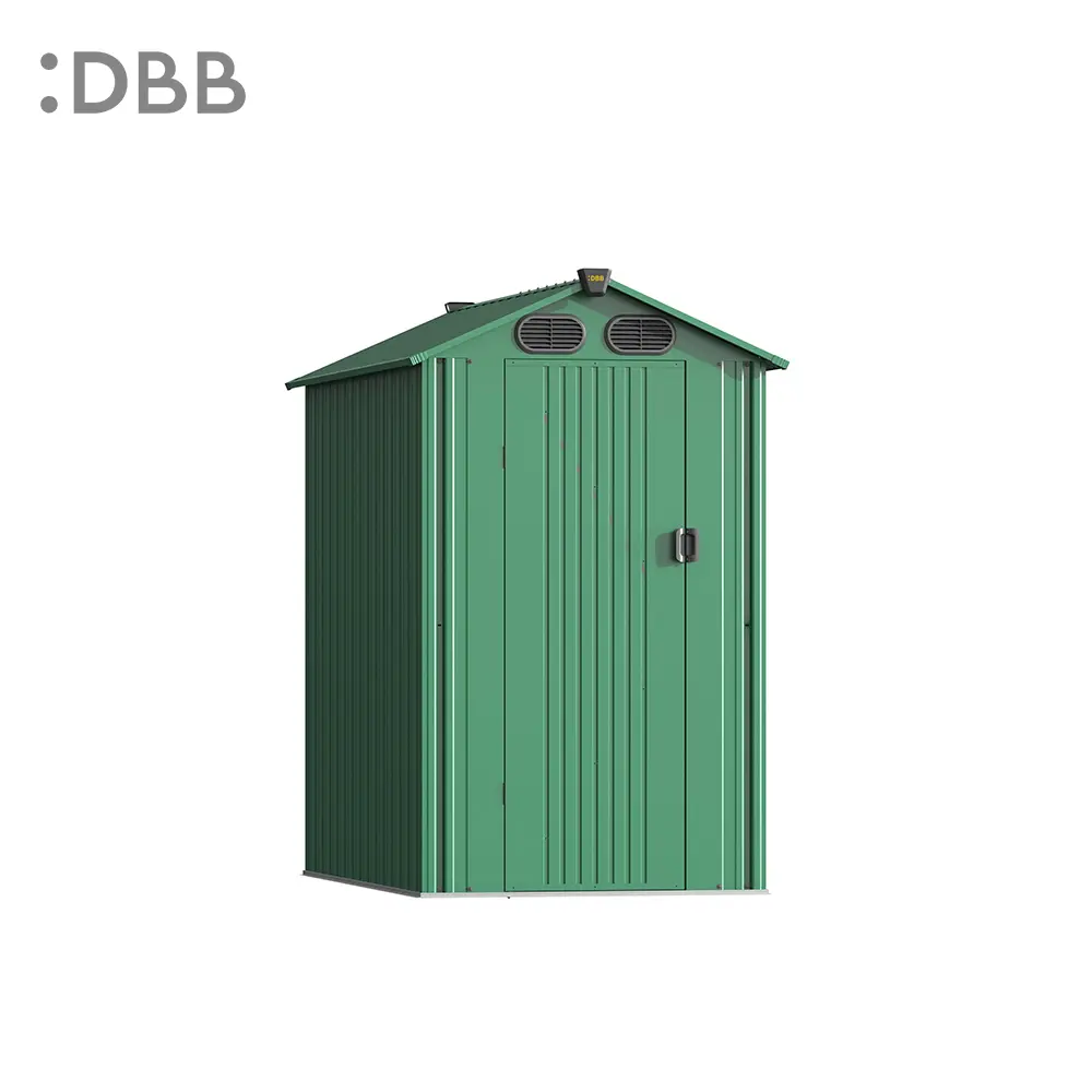KingSuper series metal garden shed with Gable roof green