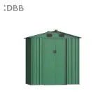 KingSuper series metal garden shed with Gable roof green 6x4ft 1