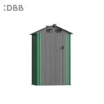 KingSuper series metal garden shed with Gable roof green gray 4x4ft