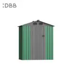 KingSuper series metal garden shed with Gable roof green gray 5x3ft