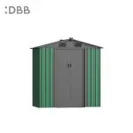 KingSuper series metal garden shed with Gable roof green gray 6x4ft 1