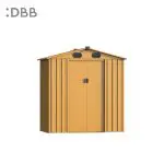 KingSuper series metal garden shed with Gable roof yellow 6x4ft