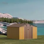 KingSuper series metal garden shed with Gable roof 10x10ft（1）