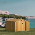 KingSuper series metal garden shed with Gable roof 10x10ft（2）