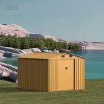 KingSuper series metal garden shed with Gable roof 8x10ft（9）