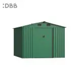KingSuper series metal garden shed with Gable roof green 8x10ft