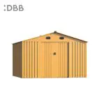 KingSuper series metal garden shed with Gable roof yellow 10x10ft