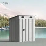KingSuper series metal garden shed with Pent roof 5x6ft 7