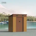 KingSuper series metal garden shed with Pent roof 6x4ft 1