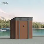 KingSuper series metal garden shed with Pent roof 6x4ft 5