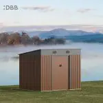 KingSuper series metal garden shed with Pent roof 8x6ft 3