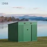 KingSuper series metal garden shed with Pent roof 8x6ft 5