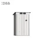 KingSuper series metal garden shed with Pent roof beige 4x3ft 2 2