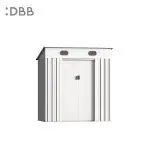 KingSuper series metal garden shed with Pent roof beige 6x4ft 1