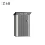 KingSuper series metal garden shed with Pent roof beige gray 4x3ft