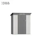 KingSuper series metal garden shed with Pent roof beige gray 5x3ft