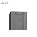 KingSuper series metal garden shed with Pent roof gray 6x4ft 1