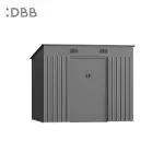 KingSuper series metal garden shed with Pent roof gray 8x6ft 1
