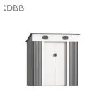 KingSuper series metal garden shed with Pent roof gray beige 6x4ft 1