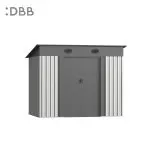 KingSuper series metal garden shed with Pent roof gray beige 6x5ft 2