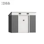 KingSuper series metal garden shed with Pent roof gray beige 8x6ft 1