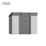 KingSuper series metal garden shed with Pent roof gray beige 8x6ft 2