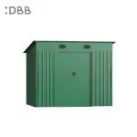 KingSuper series metal garden shed with Pent roof green 6x5ft