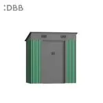 KingSuper series metal garden shed with Pent roof green gray 6x4ft 1